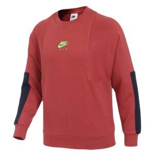 NWT Nike Air Brushed-Back Fleece Crewneck Pullover Sweater Top Size S $85.00